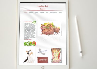 webdesign mit wordpress oder joomla für Tablet Landgasthof Kreuz Königsheim